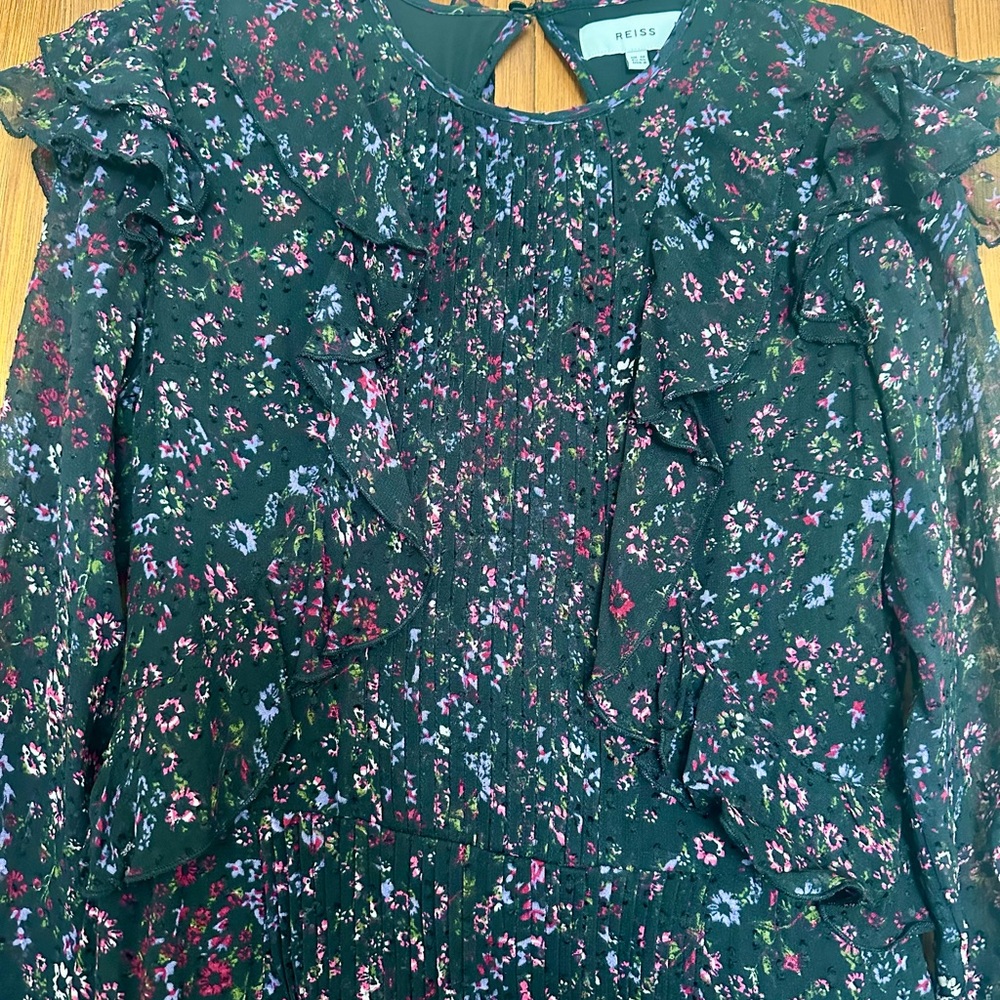Reiss Carey Ruffle Floral Dress - Picture 7 of 9
